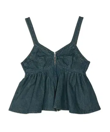 아멜리 GRUNGE DENIM PEPLUM BUSTIER