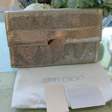 지미추 jimmy choo 실버 라메 클러치백 파티