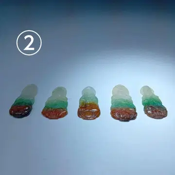 옥제 불상 펜던트 탑 5개