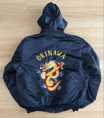 80s OKINAWA 오키나와 밀리터리 수베니어 자켓 구제 의류 XL