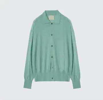 YOKE Silk Cashmere Sheer Shirt Cardigan