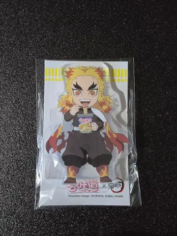 귀멸의 칼날 중국 한정판 닛신 콜라보 아크릴 스탠드 렌고쿠 쿄쥬로