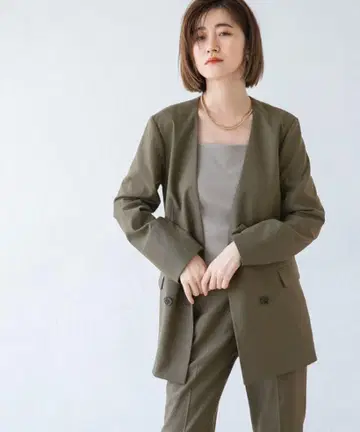 노카라 더블 버튼 자켓 가을/겨울