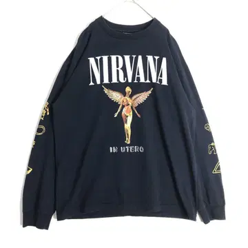 3701 NIRVANA 닐바나 양면 빅 프린트 밴드T 긴팔T