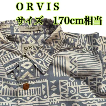ORVIS 코튼 셔츠 와이셔츠 패턴 셔츠 하와이안 셔츠
