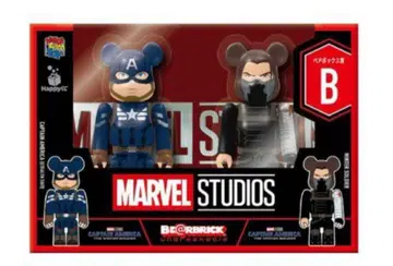 해피 복권 마블 베어브릭 B상 페어 박스 MARVEL