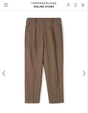 TOMORROWLAND 플리츠 카멜색 슬랙스