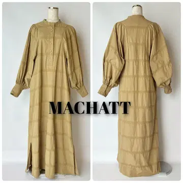 MACHATT 마차트 자카드 셔츠 드레스 원피스 베이지
