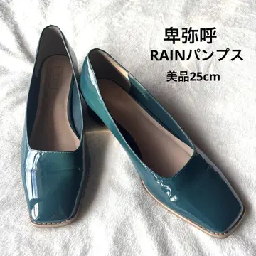 [새상품급] 히미코 스퀘어토 발수 펌프스 레인 펌프스 빅 사이즈 25cm