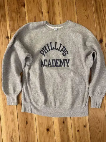 챔피온 단색 택 PHILLIPSACADEMY 맨투맨 70s XL