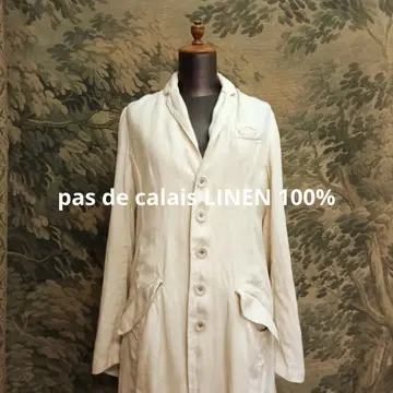 pas de calais 린넨 100% 하프 자켓 코트 파드칼레
