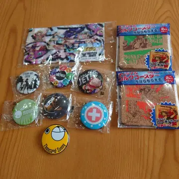 One Piece 굿즈 묶음 판매 캔뱃지, 코르크 코스터, 마스크