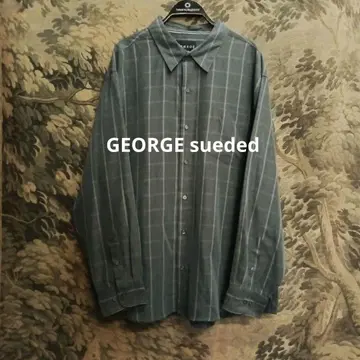 USA 구제 의류 GEORGE sueded 체크 조지 2XL 셔츠