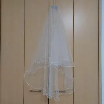 웨딩 베일 펄 장식