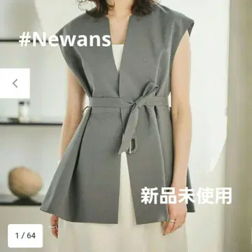 사사가 유리 콜라보 페플럼 베스트 미사용 새상품 그레이 S 사이즈