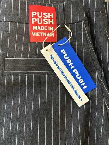 PUSH PUSH 와이드 팬츠 스트라이프 데님 스트라이프 팬츠