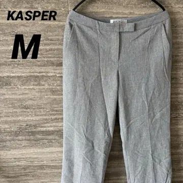 KASPER 그레이 슬레이트 팬츠 슬랙스 오피스 비즈니스 팬츠 새상품급