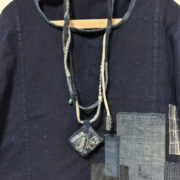 보로 빈티지 원단 리메이크 목걸이 (상의는 별도 판매)