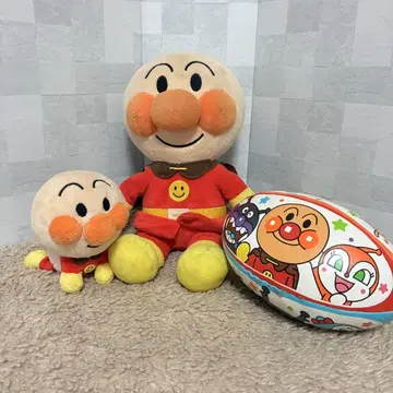 호빵맨 봉제 인형 세트 아기 호빵맨 럭비공
