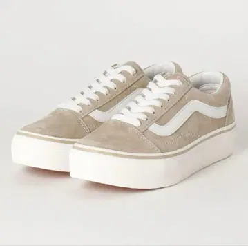 VANS 스니커즈 올드스쿨 PLAT BEIGE 23.5cm