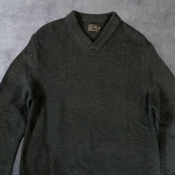 새상품급 Calvin Klein V넥 니트 다크 그레이