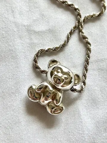 빈티지 테디베어 목걸이 곰 실버925