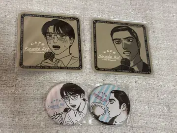 가라오케 가자! 콜라보 카페 캔뱃지 코스터 쿄지 사토미