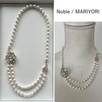 [ 새상품급 ] noble/mariyori 펄&비즈 목걸이