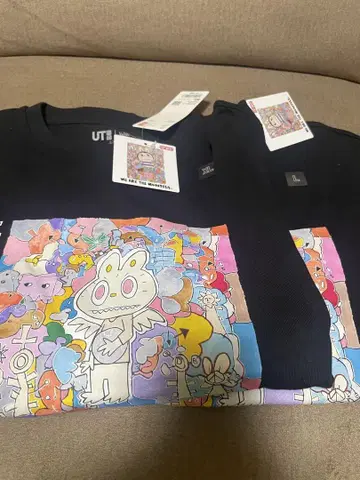 유니클로 UNIQLO POPMART UT 러브브 블랙 XL와 L