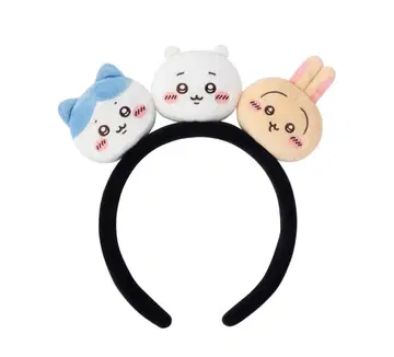 치이카와 파크 봉제 인형 머리띠 (치이카와 하치와레 토끼 얼굴)