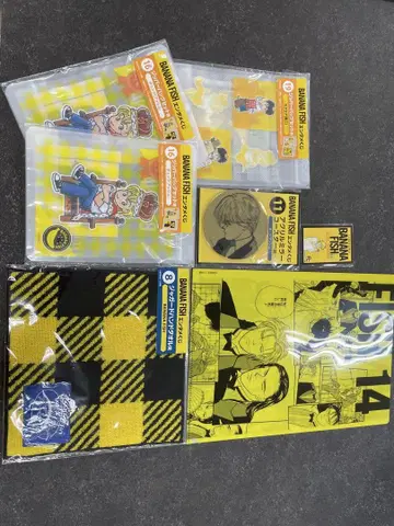 BANANA FISH 아크릴 거울 코스터 & 핸드 타월 세트 등 세트