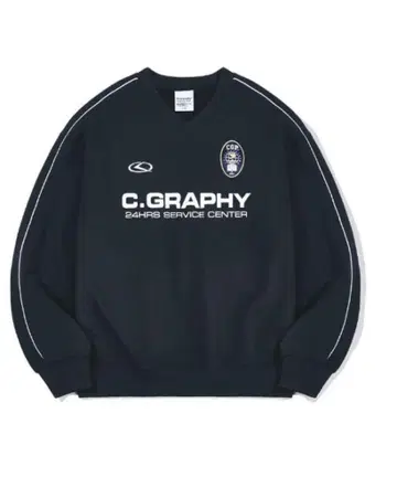 codegraphy V넥 맨투맨 블랙