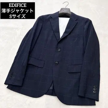 [ 새상품급 ] EDIFICE 에디피스 얇은 소재 자켓 글렌체크 네이비