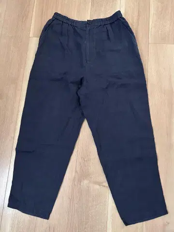 MORRIS & SONS 린넨 이지 와이드 팬츠 사이즈 2 네이비