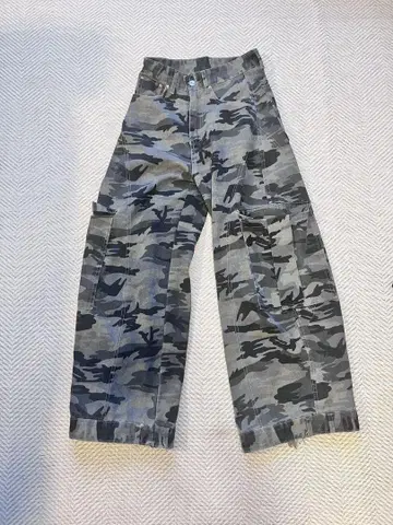 카모플라쥬 와이드 데님