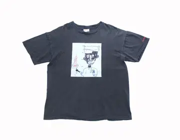 00's jean michel basquiat tee 소매 프린트