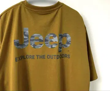 Jeep 지프 반팔 T셔츠 기업 로고 90s 00s L 베이지