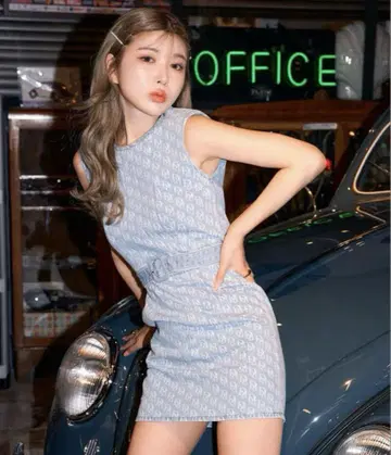 Darich 데님 미니 원피스