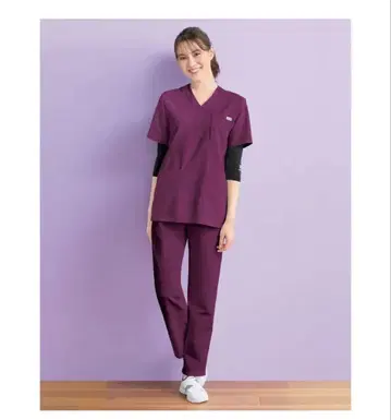moz 간호사 스크럽 버건디
