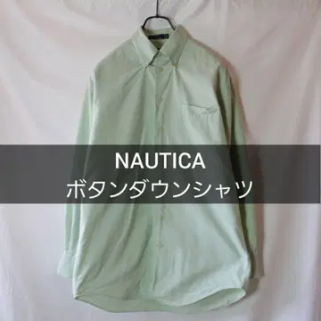 NAUTICA 연한 녹색 버튼 다운 셔츠 그린 15
