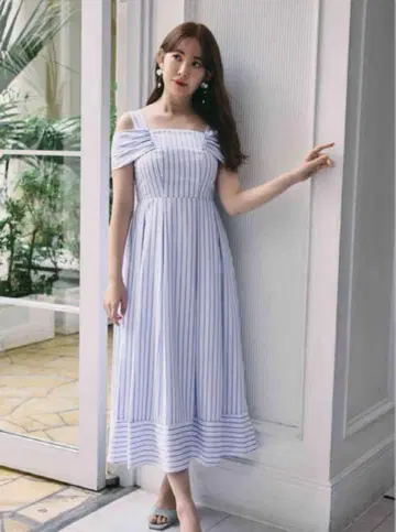 Multi-Way Back Ribbon Stripe Dress