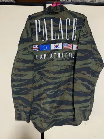 gap palace 콜라보 M 사이즈 카모플라쥬 완판템 카모플라쥬 셔츠