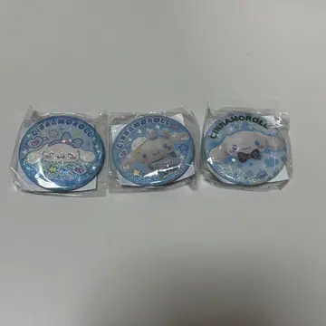 산리오 U24 한정판 캔뱃지 산년리오조 가챠 시나모롤 3종 세트