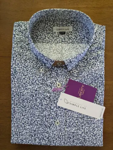 심플 라이프 LIBERTY FABRIC 베리 시드 프린트 긴팔 셔츠