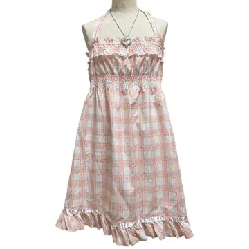 Y2K 레어 TRALALA 체크 원피스 갸루