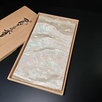 H-708 후쿠로 오비 순수 실크 육통 은사 화문 유문