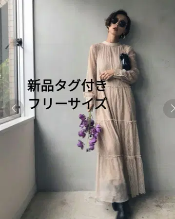 Ameri VINTAGE SHIRRING SHEER DRESS