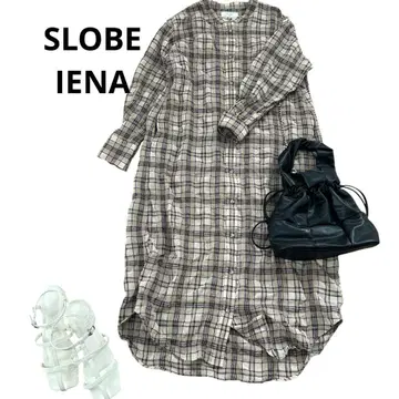 SLOBE IENA 타탄 체크 패턴 셔츠 원피스 슬로브 이에나 프리