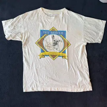 애니멀 T 아트 T 프린트 T 노움코어 빈티지 구제 의류 아리하라 미유키