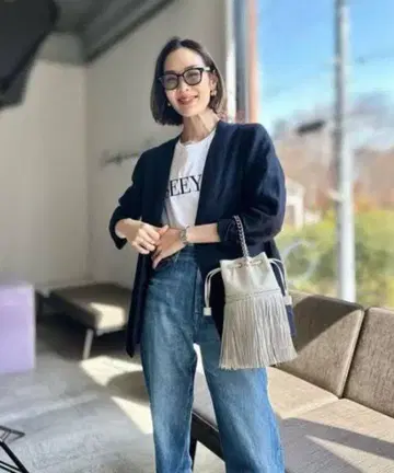 새상품 audrey and john wad 린넨 노카라 자켓 S 자라